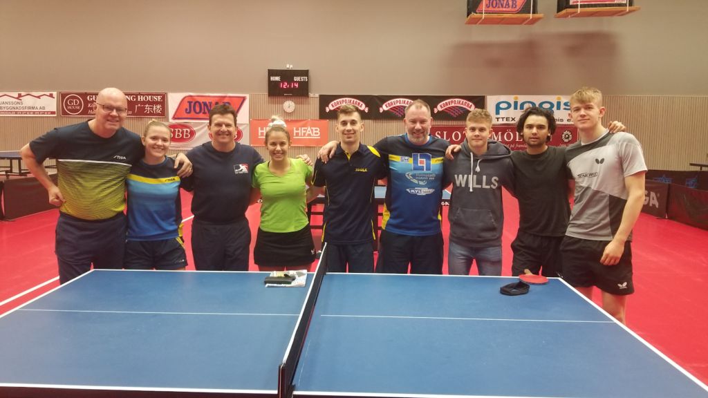 Connor and Chase Bockoven with former world #1 Timo Boll in Germany