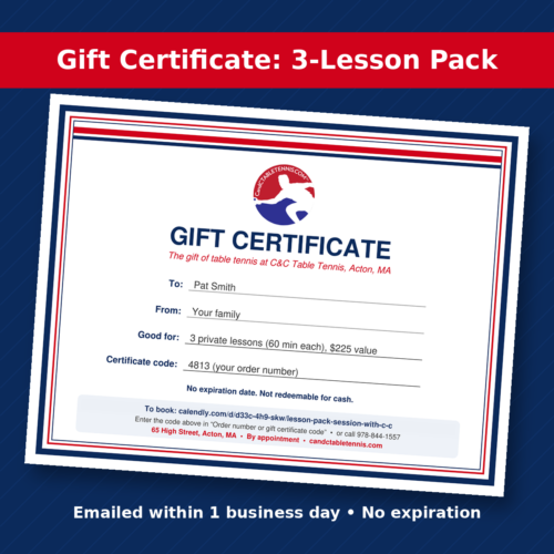 Gift Certificate: 3-Lesson Pack