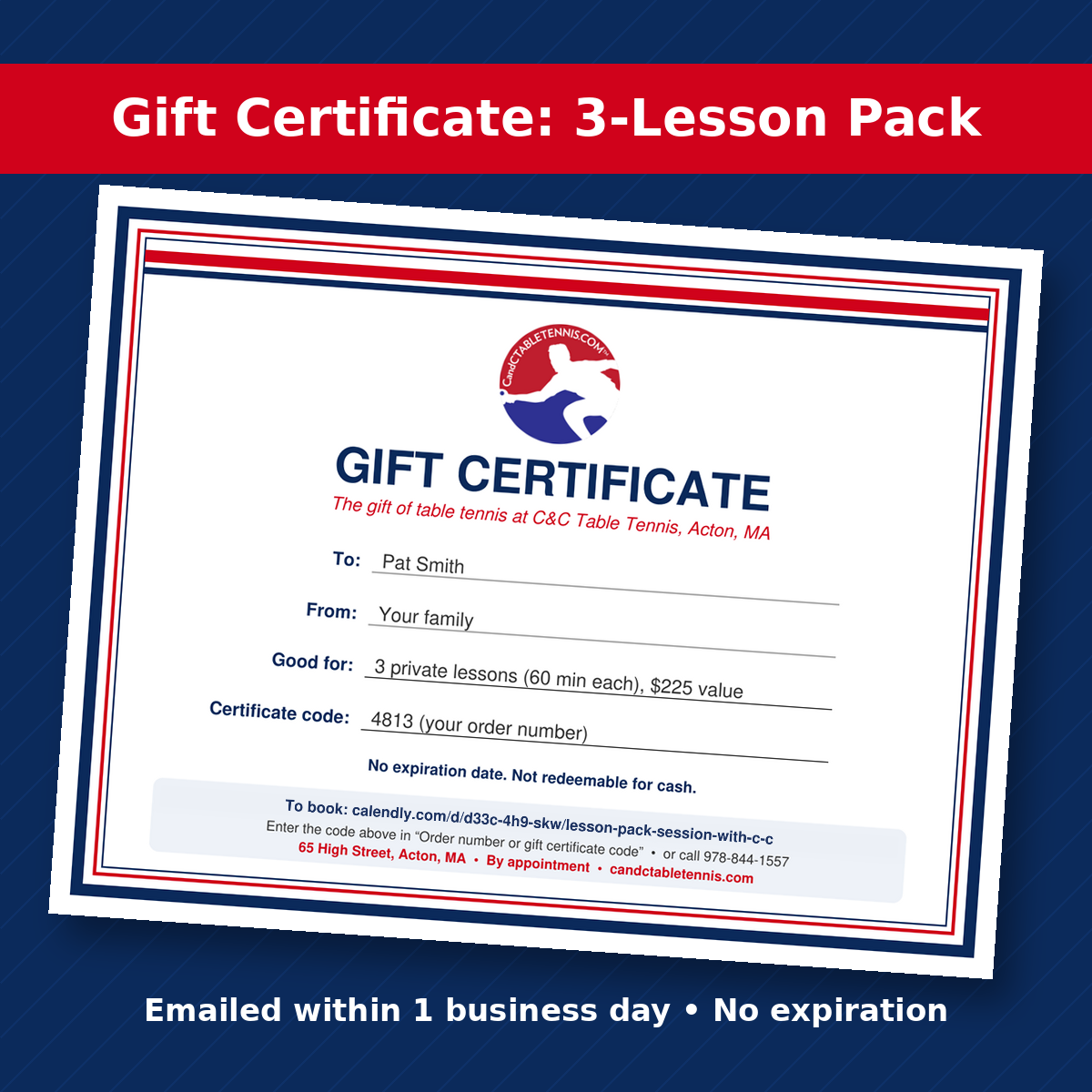 Gift Certificate: 3-Lesson Pack